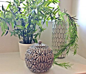 vases, texture, greens, display, 3, arrangement